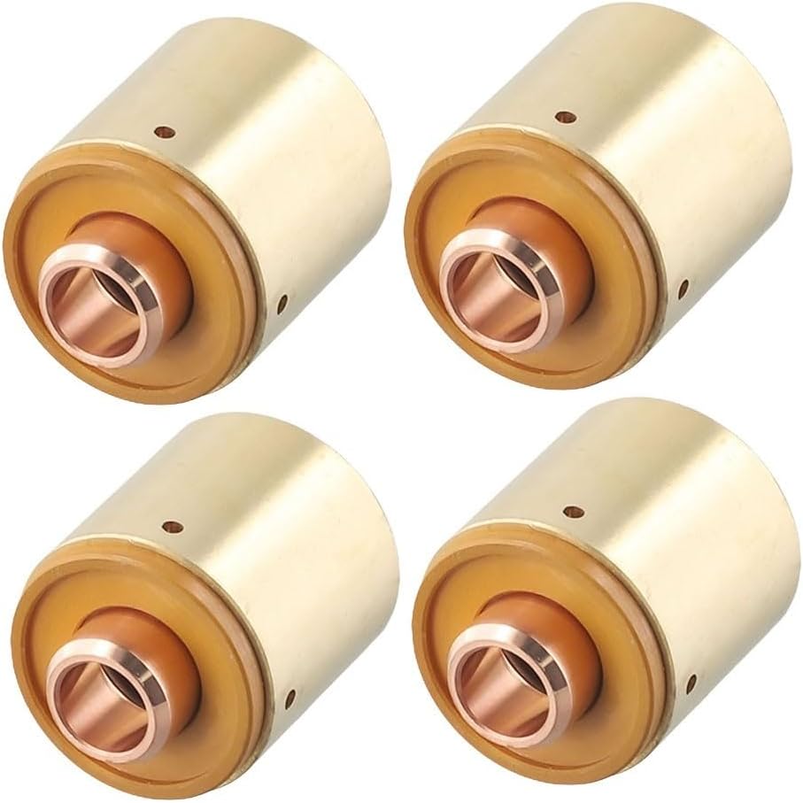 4Pcs Plasma Cutting Torch Starter Box 9-8213 9-8277, For Thermal Dynamics for CUTMASTER 38/52/58/60i/82/102/152 For SL60 SL60QD For SL100 Plasma Cutter Welding Equipment Consumables, Brass Copper