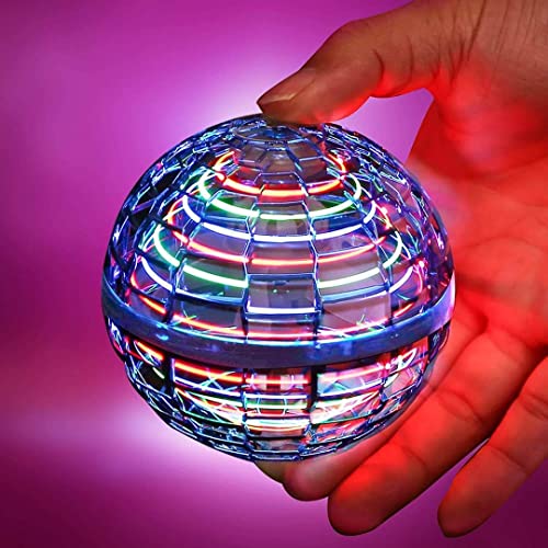 Flying Orb Ball 2023, Updated Flying Toy, Magic Hover Ball, USB Charger with LED Lights, Flying Spinner with Tricks, Boomerang Ball Gift for Boys Girls Teens & Adults (Blue)