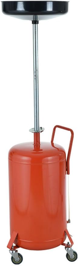 90L Oil Drainer Portable Garage Waste Oil Drain Tank with Pan