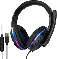 Headset Fone de Ouvido Gamer Pro Microfones Com As Almofadas omnidirecional Com Cancelamento de Ruído Melhor Desempenho Compatível com PC, Principais Games e Consoles, Celular