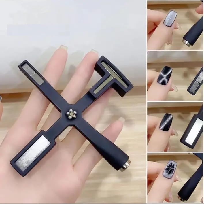 Image of Nail Art Magnet | 5 in 1 Magnet for Cat Eye Gel Nail Polish | Multifunctional Magnetic Nail Tool | Nail Design Tools, Nail Art Accessories DIY Home Salon