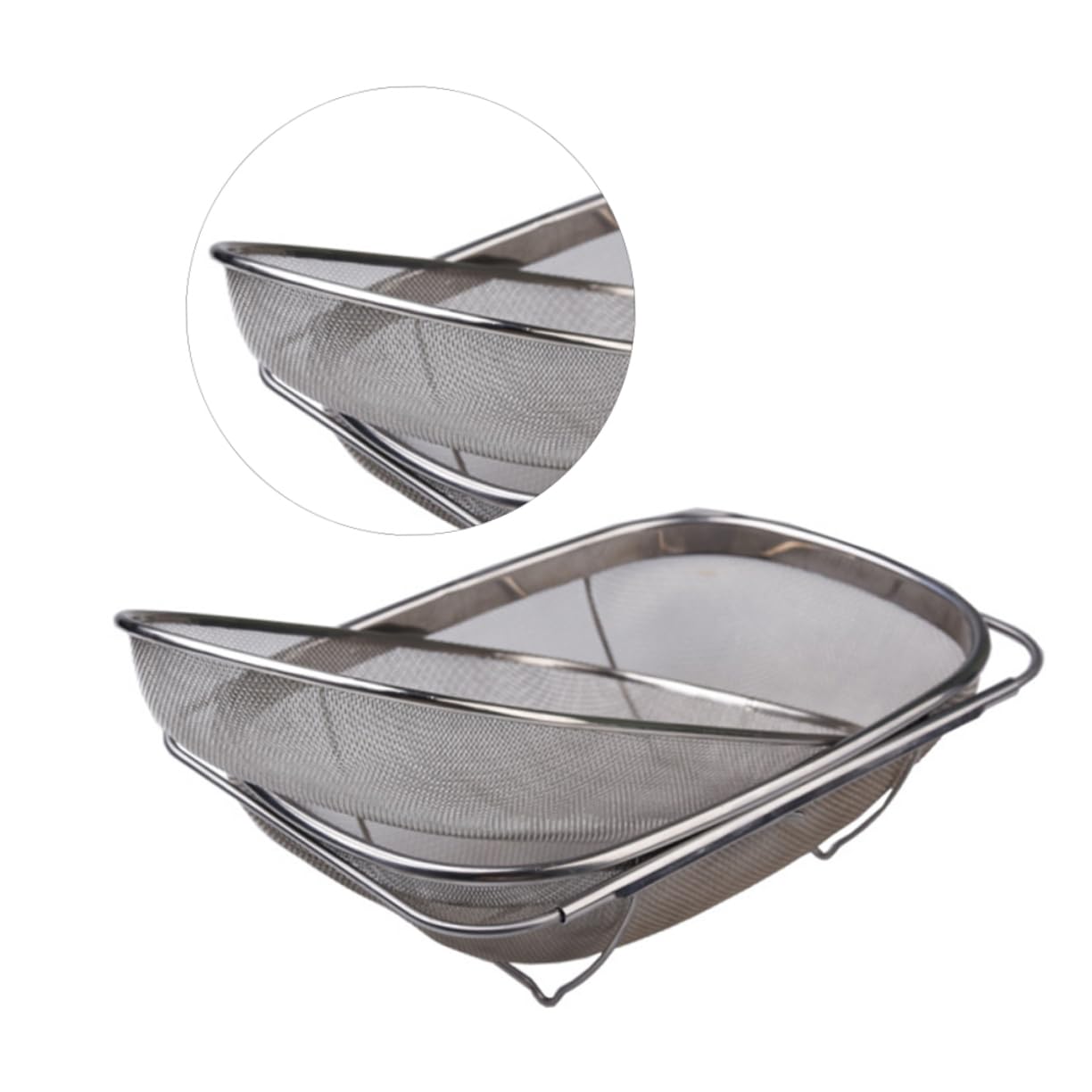 BESTonZON Filtro Per Acciaio Inossidabile Doppio Rete Di Filtro Retrattile Per Cucina Utensile Pratico e Facile Da Pulire