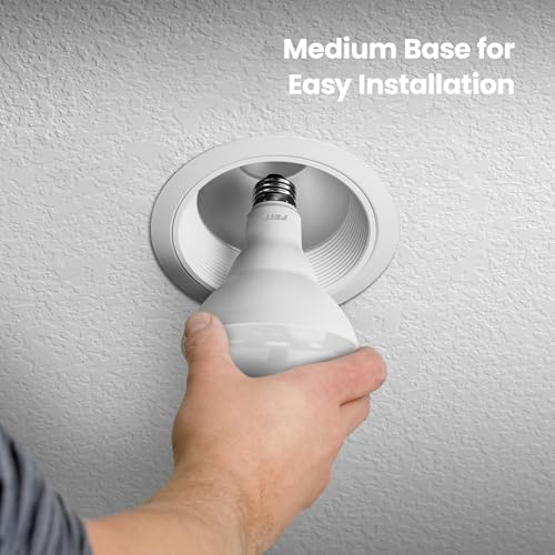 Image of Feit Electric BR30 LED Flood Light Bulb, 65W Eq, Neutral White, 2 Pack