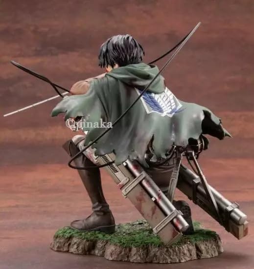 Image of PINAKA Levi Ackerman Attack on Titan Action Figure, Anime Character, Multi Color, PVC Material, 17cm
