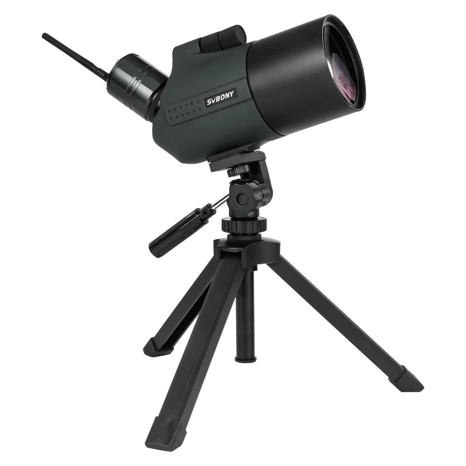 SVBONY SV41Pro Spotting Scope, Mak Telescope with FMC Coating &1.25" Detachable Eyepiece,28-84x80mm Scope with SC001 WiFi Camera & Tabletop Tripod for