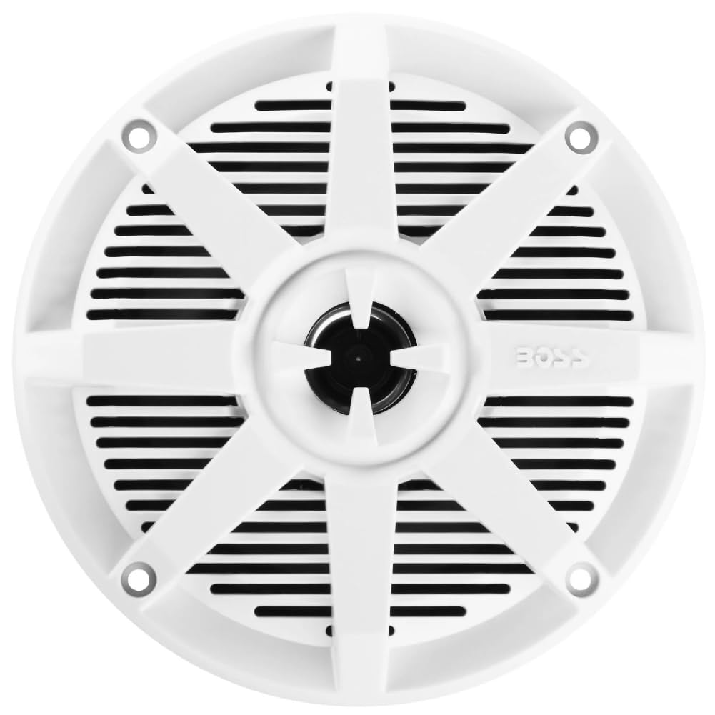 KIT SET PER BOSS AUDIO SYSTEMS MR52W 2 altoparlanti marini bianchi 2 vie 5,25" 13 cm 130 mm, 75 watt rms 150 watt max, impermeabili, mare, piscina, barca, hotel, a coppia + accessori omaggio