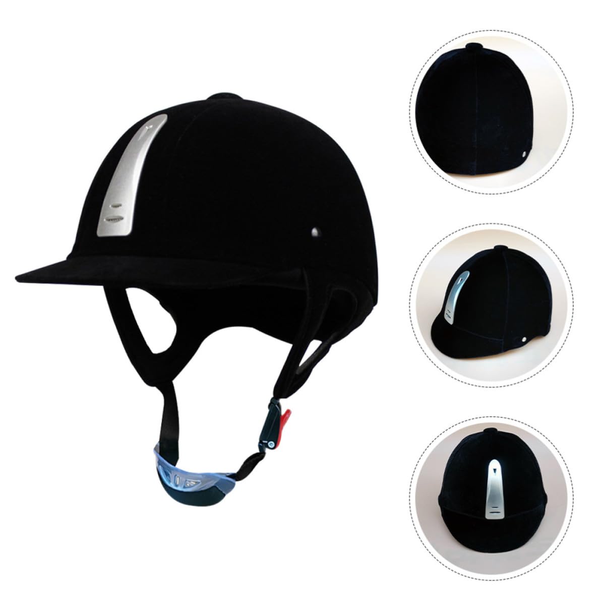 Sosoport Casco da Equitazione Donna in Velluto Struttura Abs, Design Elegante, Comodo e Traspirante per Eventi Competitivi e Attività All'aperto