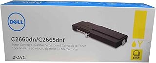 Dell 2K1VC Yellow Toner Cartridge C2660dn/C2665dnf Color Laser Printer