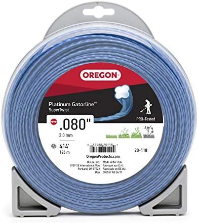 Oregon 20-118 Platinum Gatorline Supertwist Trimmer Line .08-Inch by 414-Foot, Black