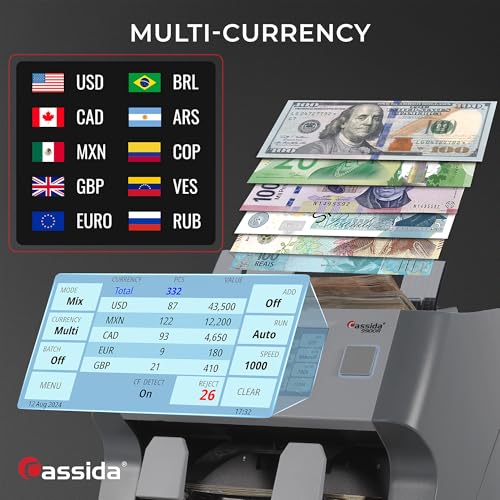 Image of Cassida Money Mixed Bill Counter I Business Grade I 2-PocketsI 9900R V2