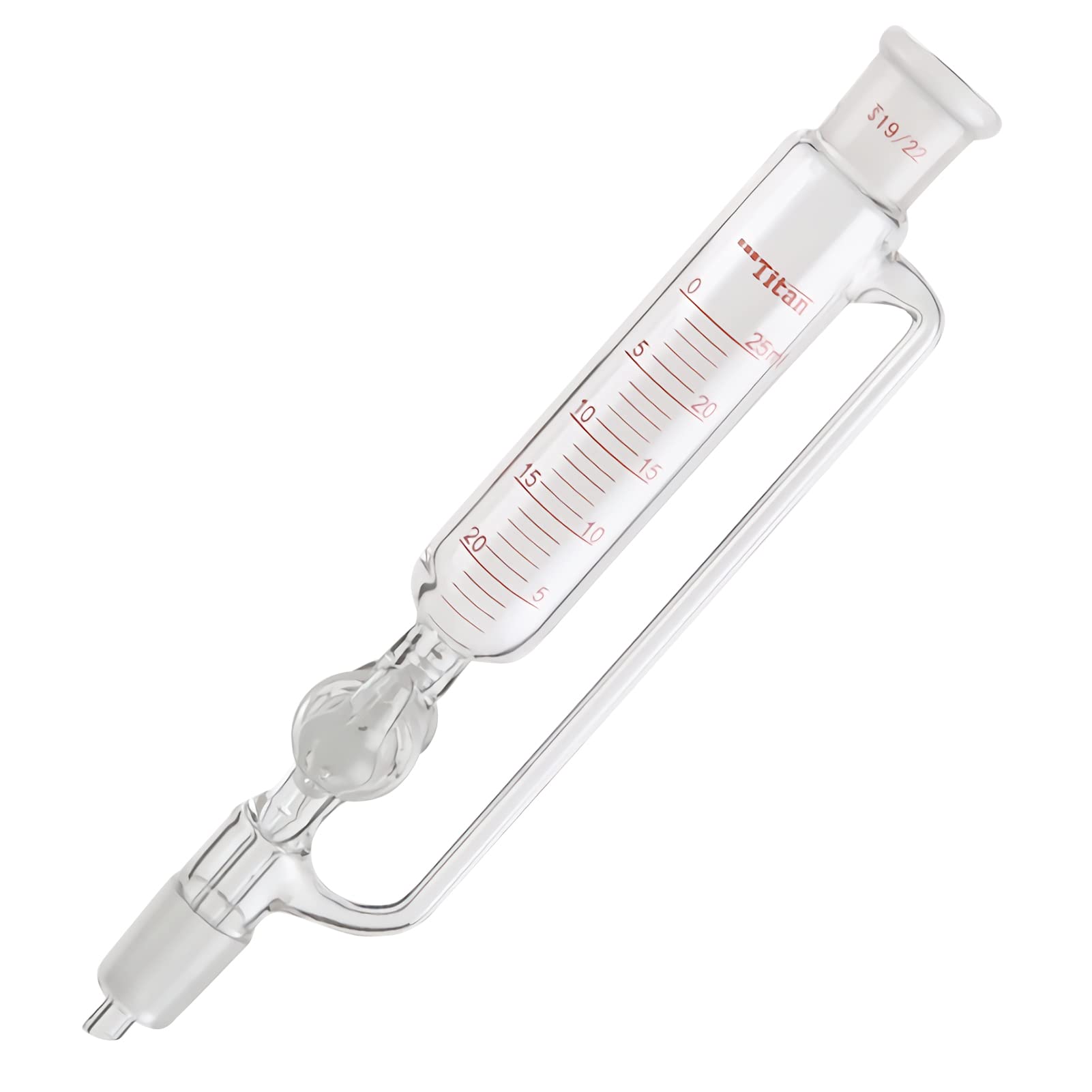 Entonnoir d'égalisation de pression en verre 25ml pour stopper les variations de débit en chimie - 3