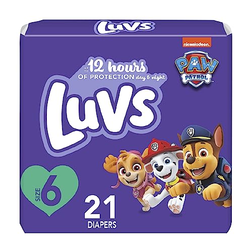 Luvs Diapers - Size 6, 21 Count, Paw Patrol Disposable Baby Diapers