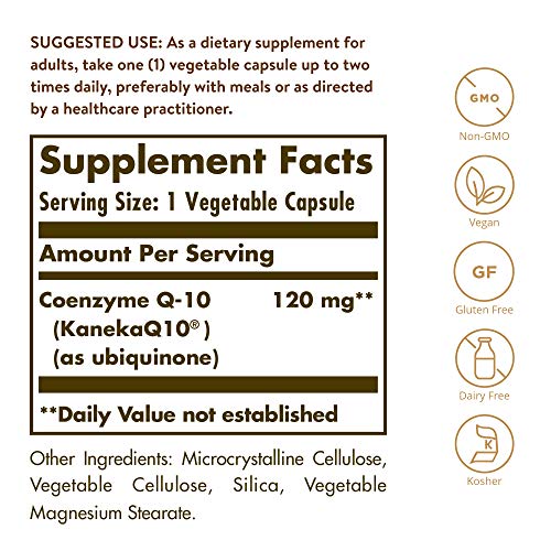 Solgar – Vegetarian Coq-10 120Mg, 60 Vegetable Capsules #TOP1