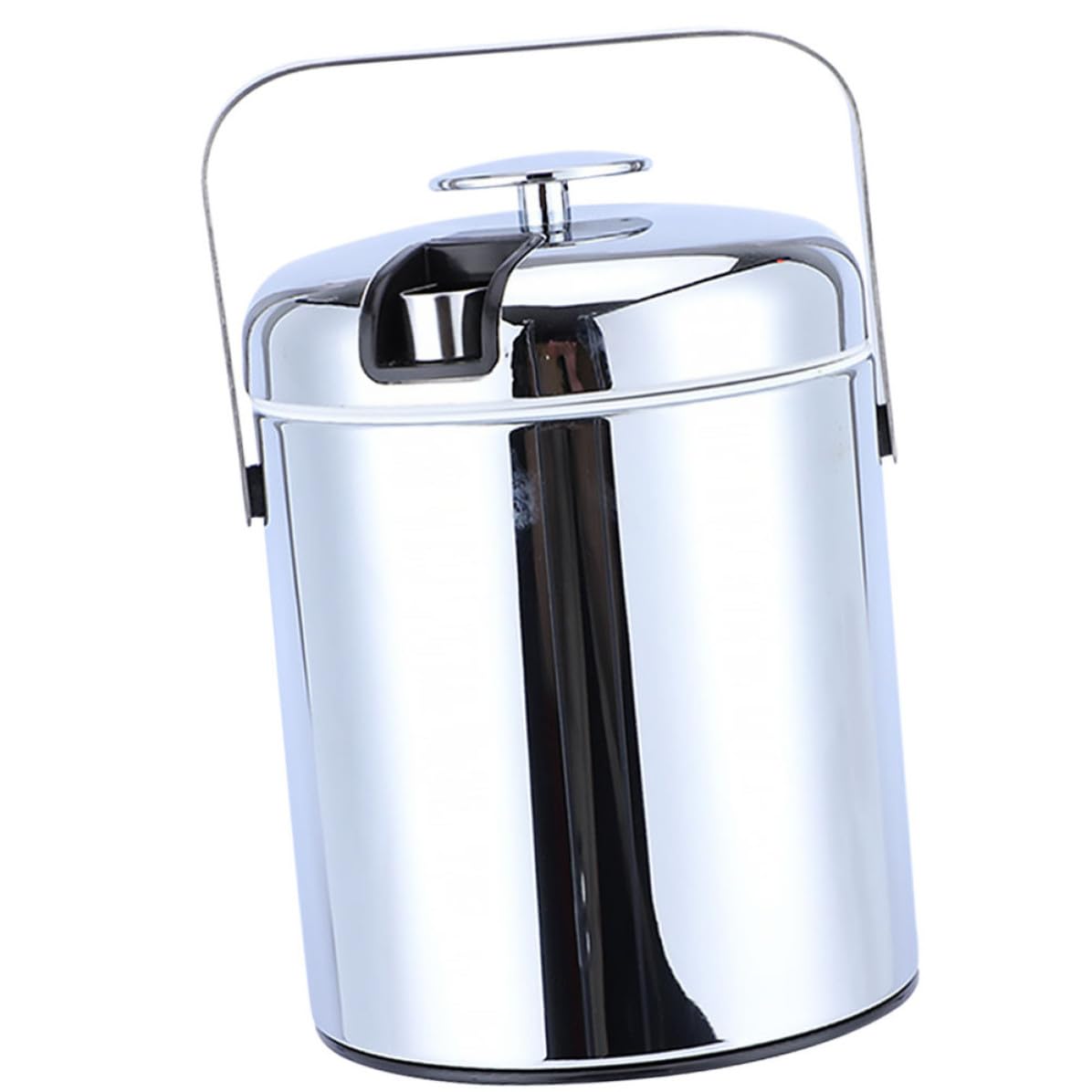 Plateado Cubo de Hielo Portátil 1,3 L de Acero Inoxidable