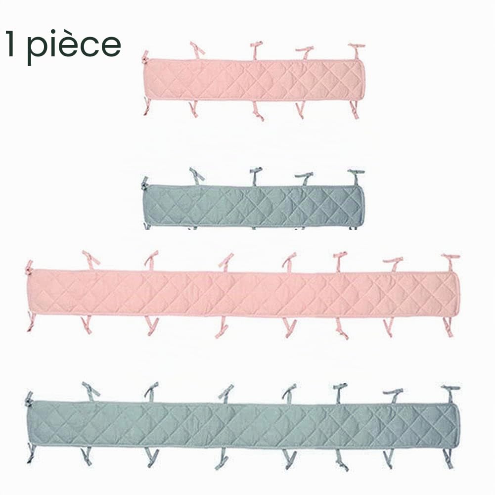 Tour de lit rembourré doux antimorsure pour berceau de bébé protection de dentition protection des bords et des coins housse de protection rembourrée pour rail de berceau (vert taille 145 x 120 cm)