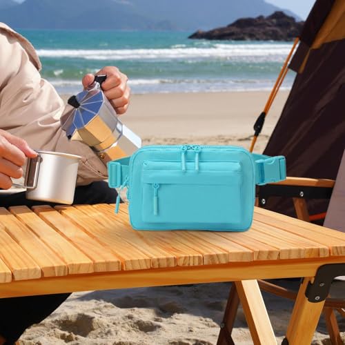 Riñonera elegante con 4 bolsillos con cremallera, diseño espacioso e impermeable 4