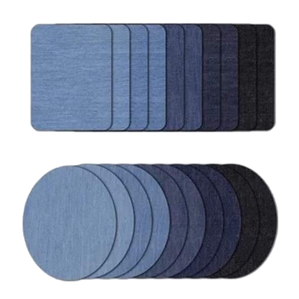 5 set di 20 toppe termoadesive in denim, per riparazione abbigliamento fai da te per jeans e giacche