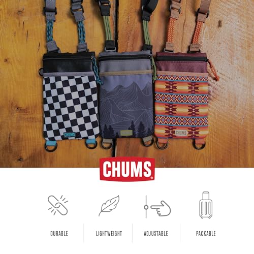 Chums Rover Phone Tote - Small Crossbody Bag with Adjustable Strap - Tactical Sling Bag for Women & Men w/Multiple Pockets (Checkers) by Chums - Used condition - Image 4