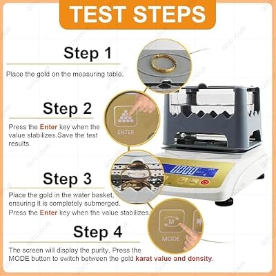 Gold Purity Tester Machine, Gold K Value Tester, Silver Testing Kit, Silver Density Meter, Precious Metals Testing Machine Precious Metal Analyzer, Golds Purity Test Machines(NoPrinter,XF1203K)