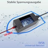 5V 5A Netzteil, 25W Hochstromadapter, AC 110V auf 5V Transformator, Universelles Spannungswandler für LED-Streifen, LCD Monitor, 3D Drucker und Mehr Geräte – Ansicht 5