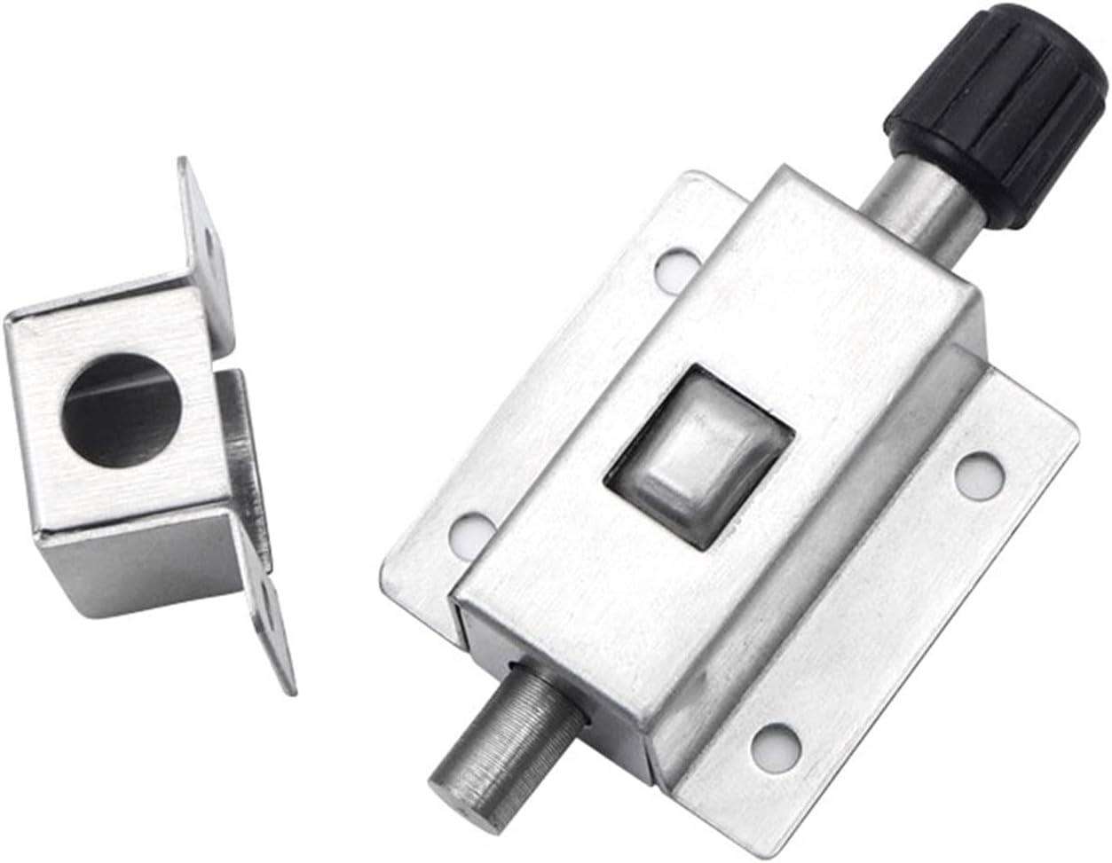 Stainless Steel Automatic Bolt Theft Door Locking Buckle Spring Locks Latch 1Pcs