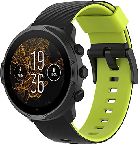 Gransho compatible con Suunto 7 / D5 / 9 / Spartan Sport Wrist HR / 9 Baro Correa de Reloj, Blando Silicona Narrow Delgada Deporte Reemplazo Pulsera NO250113 (Pattern E)