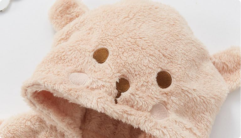 Cape Poncho en Fausse Fourrure pour Tout-Petits 0-3 Ans Manteau d'Hiver Chaud en Peluche Bébé Fille Garçon Cape à Capuche Coupe-vent Poncho Châle de Princesse Vêtements d'extérieur pour Siège Auto