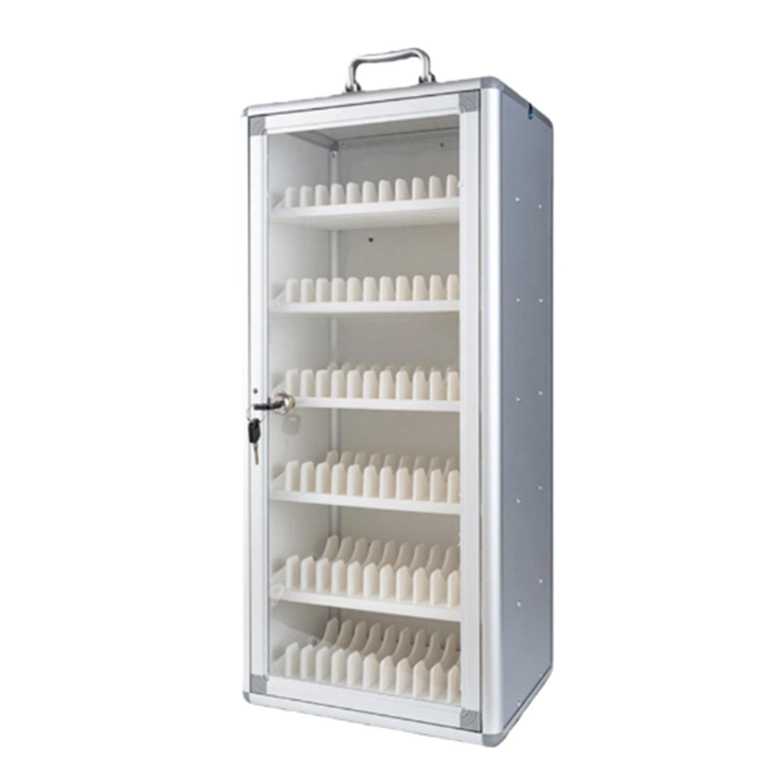 BHGFYXBS Classroom Cell Phone Locker 12 Slot Aluminum Alloy Sto Cabinet With Handle For Office & Gym Secure Phone Lock Box For Students And Employees,72 Slots,72 Slots