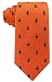 Scott Allan Mens Fleur De Lis Necktie - Burnt Orange/Black