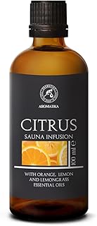 Saunaaufguss Zitrus 100ml - Sauna-Aufguss mit Zitrusduft - Ätherisches Orangenöl & Zitronenöl & Zitronengrasöl - Aroma für Sauna und Badehaus - Entspannung - Aromatherapie