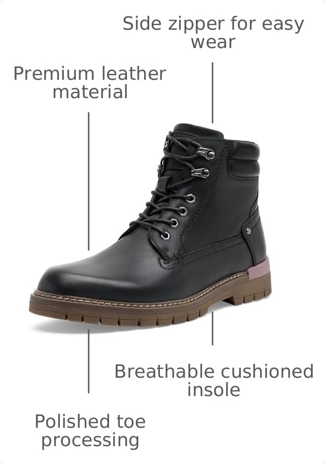 Image of Jousen Mens Boots Fashion Casual Boot Hiking Zipper Chukka Boots for Men
