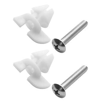 Toilet Seat Screws & Bolts for Kohler 1133024 Hardware Pack, Compatible with Kohler Toilet Seats Parts Secure Fit Toilet Seat Hardware Kit, Non-Slip Rust-Resistant - 2 Pack