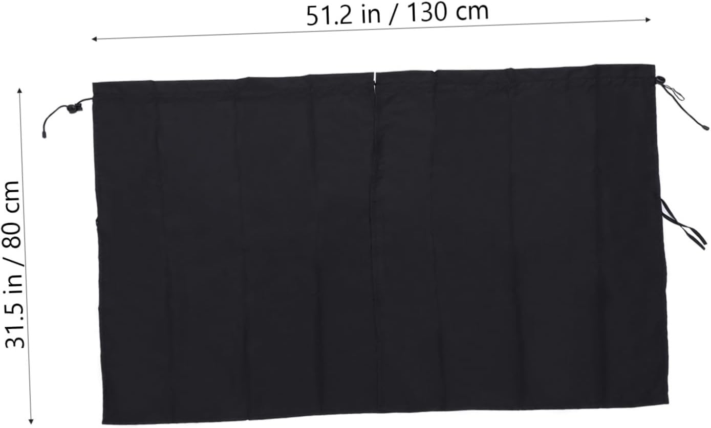 Unomor Car Privacy Curtain Divider for Front and Rear Seats Removable Sun Shade Travel Curtain Black for Car Van Sun Protection and Privacy