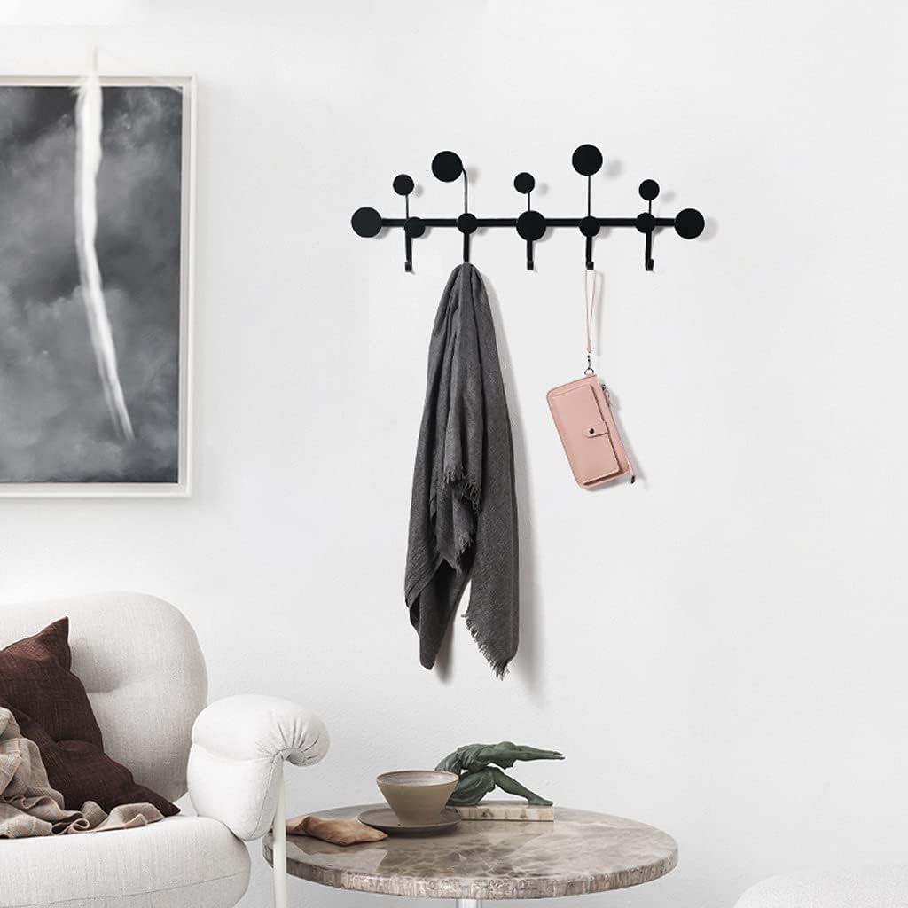 Wall-Mounted Coat Rack Coat Hooks Modern Metal Wall Hanging Coat Rack Bedroom Living Room Corridor Wall Decoration Coat Hook Porch Entrance Key Bag Coat Hook 5 Hooks Coat Rack Hooks
