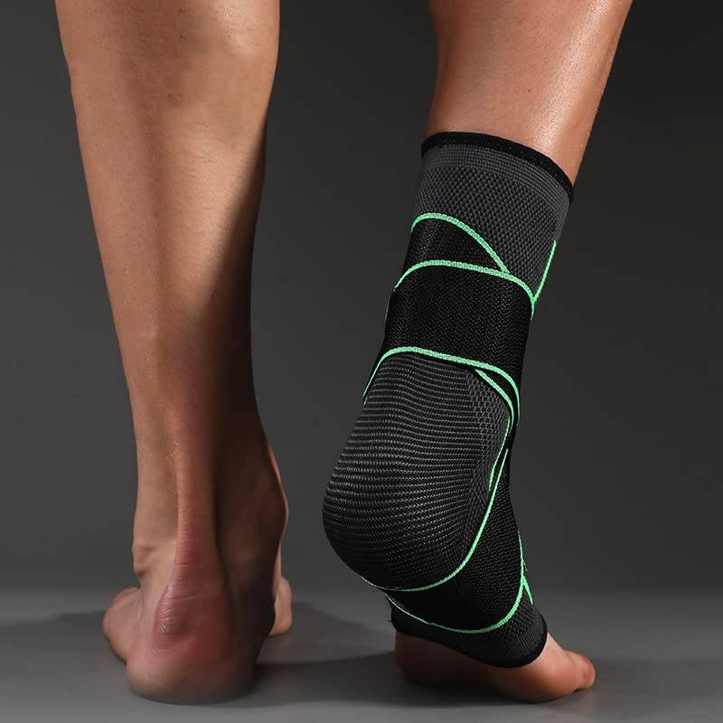 Tobillera de compresión para fútbol y baloncesto con correa de nailon, talla XXL, XXXL, paquete de 3 soportes de tobillo y protector para alivio de lesiones deportivas y estabilidad