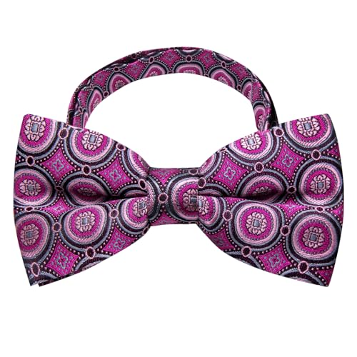 Image of YourTies Bow Ties for Men Pretied Bowties Solid Color Satin Bow Tie Formal Business Tuxedo Wedding Party Prom