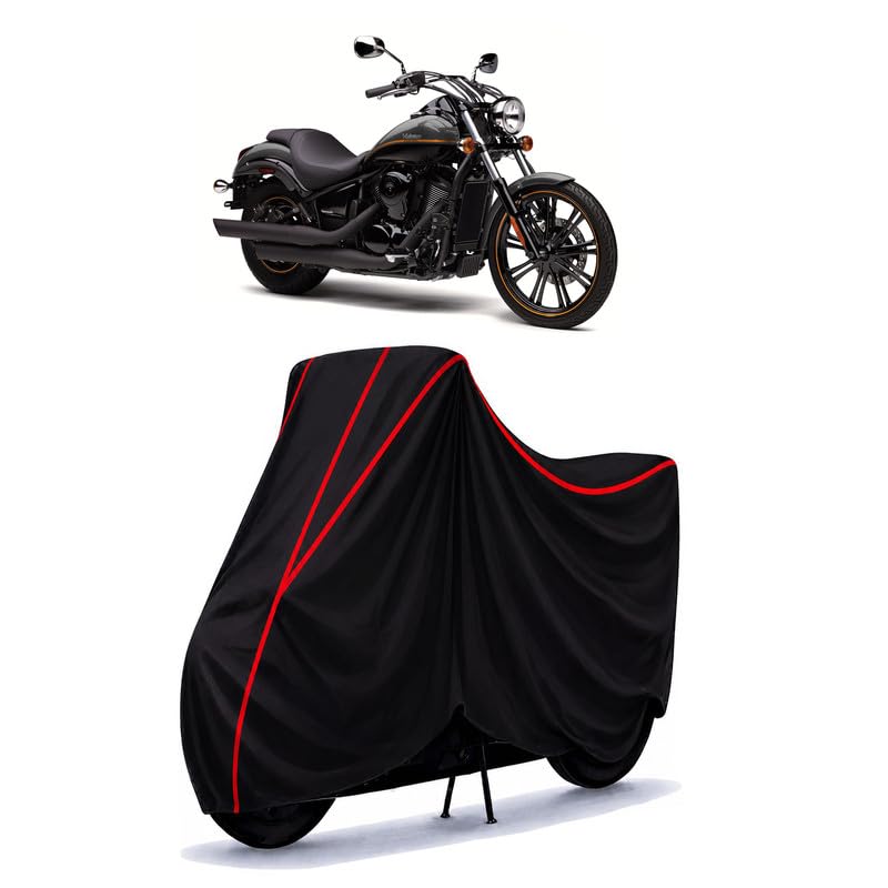 Image of Vulcan 900 Water Resistant Bike Cover for All Motorcycles & Rain | Heavy Duty Taffeta Fabric | UV Protection, Dustproof, Scratchproof | All Weather Two Wheeler Body Cover with Elastic Bottom