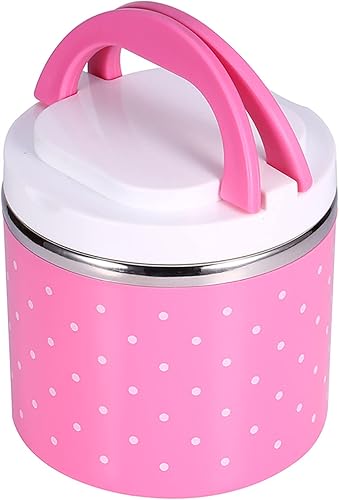 Miniatura 5 de TOPINCN Insulation Thermal Lunch Box, Stainless Steel Inner, 1 Layer, Heat Preservation 1-3 Hours, SiliconeEnhances Sealing with Double Handles,