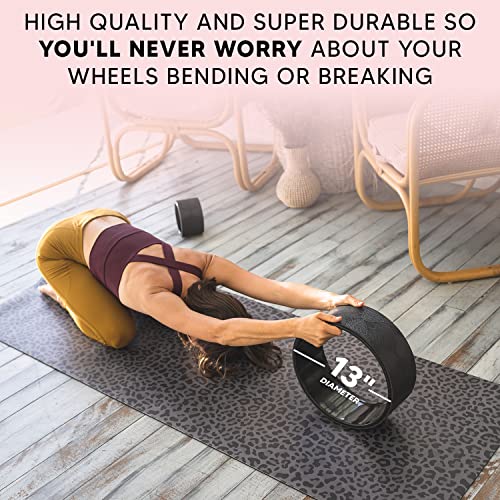 Yoga Wheel For Back - Large 13” Inch Yoga Circle - Back Roller Wheel For Yogi Muscle Massage Wheel, Back Stretcher, Pain Relief, Spine Stress Relief #TOP4