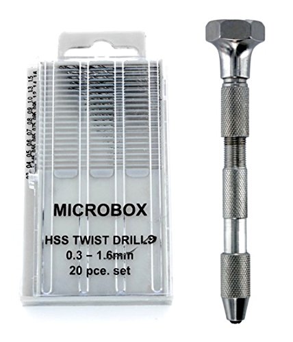 Hobby doppio girevole morsa top pin 20 pezzi Microbox drill set