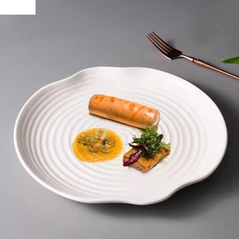 ULTRAWAVE Piatto da Cena Piatto da pranzo in ceramica irregolare in tinta unita Piatto da bistecca da ristorante Piatto da dessert Piatti da insalata Piatti da sushi Piatto da portata Piatti Piatto