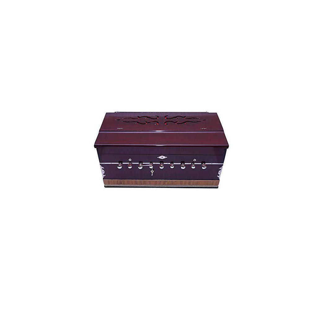 Harmonium 9 Stopper 2 Stimmzungen-Koppler-Funktion, 7-fach Faltenbalg, 42 Tasten, abgestimmt - 440 Hz, geeignet für Yoga, Bhajan, Kirtan, Shruti, Mantra