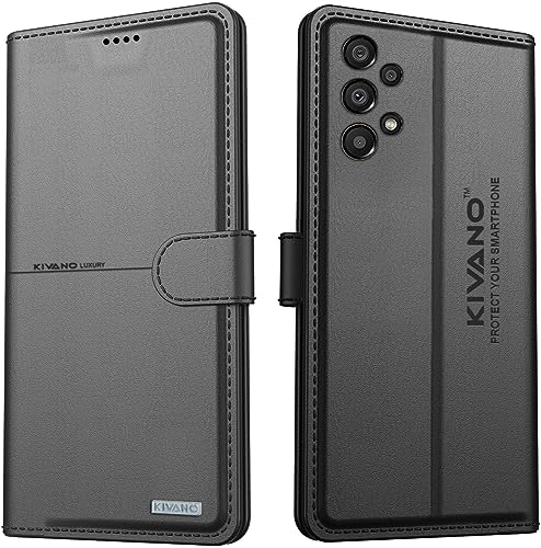 Image of KIVANO Compatible with Samsung Galaxy A33 5G Flip Cover | Leather Finish | Inside Pockets & Inbuilt Stand | Shockproof Wallet Style Magnetic Closure Back Cover Case