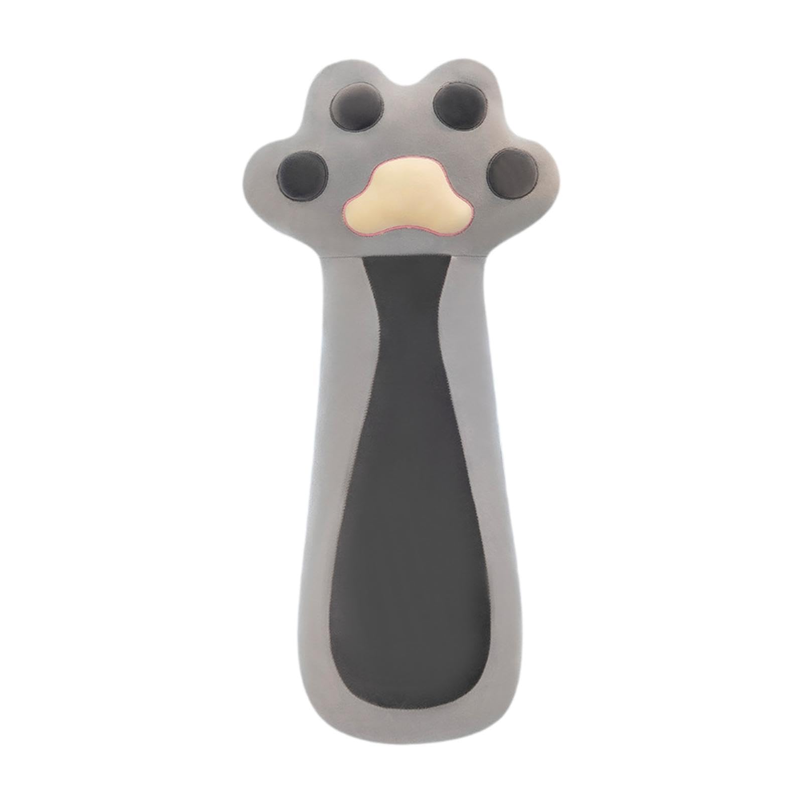 Cuscino di Peluche a Forma di Zampa di Gatto, Animale Imbottito a Corpo Lungo, Coperta di Peluche a Forma di Gatto, Simpatico Giocattolo di Peluche PE, Grigio