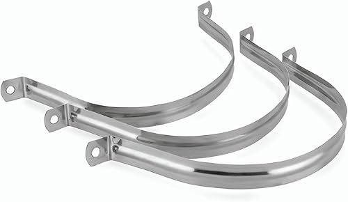 Miniatura 11 de 30 abrazaderas de tubo resistentes de acero inoxidable 304 de 2 pulgadas, clips de conducto con soporte en U de dos agujeros