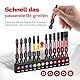 GEINXURN 13tlg. Schrauber Bit Set 50mm Lange (Kreuzschlitz/Pozidriv/Torx/Hex/Schlitz), PH2 PZ2 T20 Schlagfester Schrauberbitsatz Magnetische 1/4 zoll Sechskantschaft S2 Legierter Stahl, Ultra Farbcode