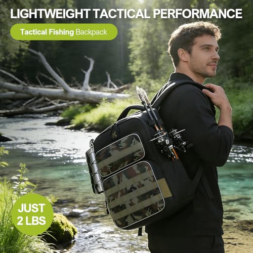 35L Tactical Fishing Backpack with Code BG7GNUTT - Lightweight & Waterproof - Image 2