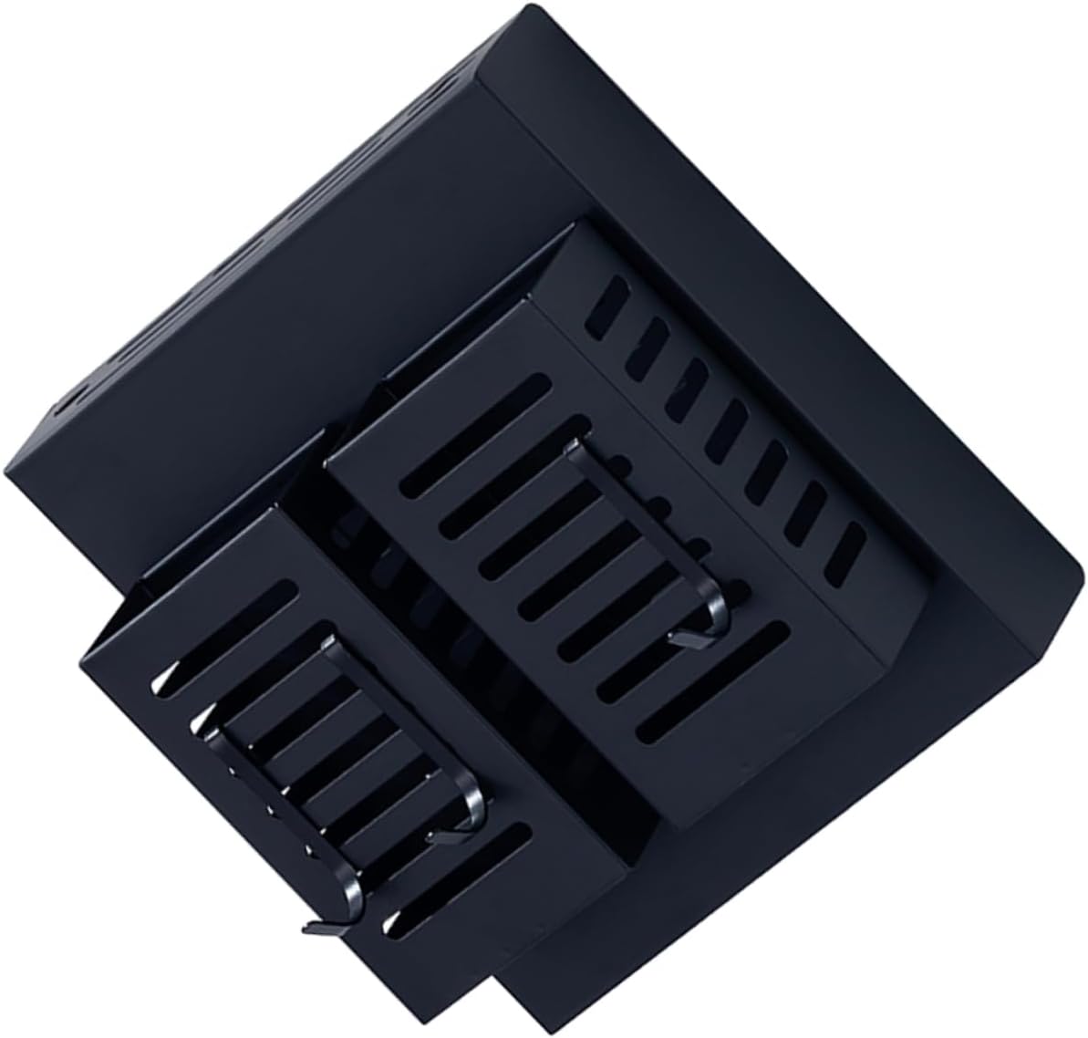 Tool Storage Rack Black Utensil Holder Shelf Organizer Organization Wall Mounted Shelves for Storage Silverware Storage Hooks Cutlery Holder Black Hooks Kitchen Holder