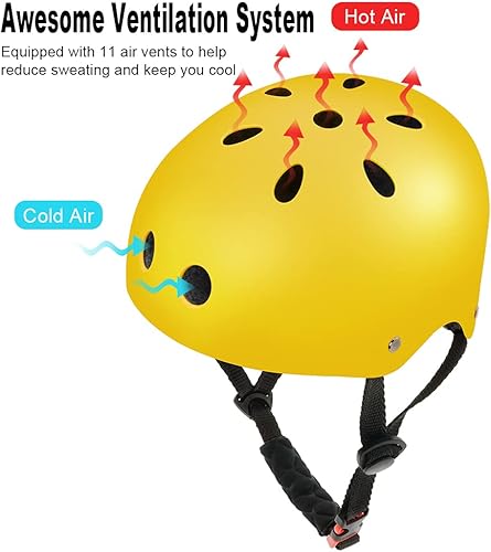 Miniatura 4 de Casco de monopatín, casco de bicicleta para niños, jóvenes y adultos, certificado CPSC, ajustable para monopatín multideportivo, scooter, patinaje,