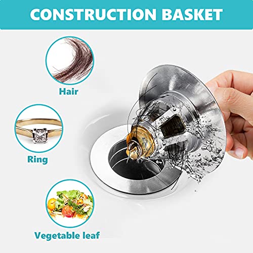 Bathroom Sink Stopper, Pop Up Drain Stopper For Bathroom Sink Bathtub Sink Plug With Filter Basket #TOP2